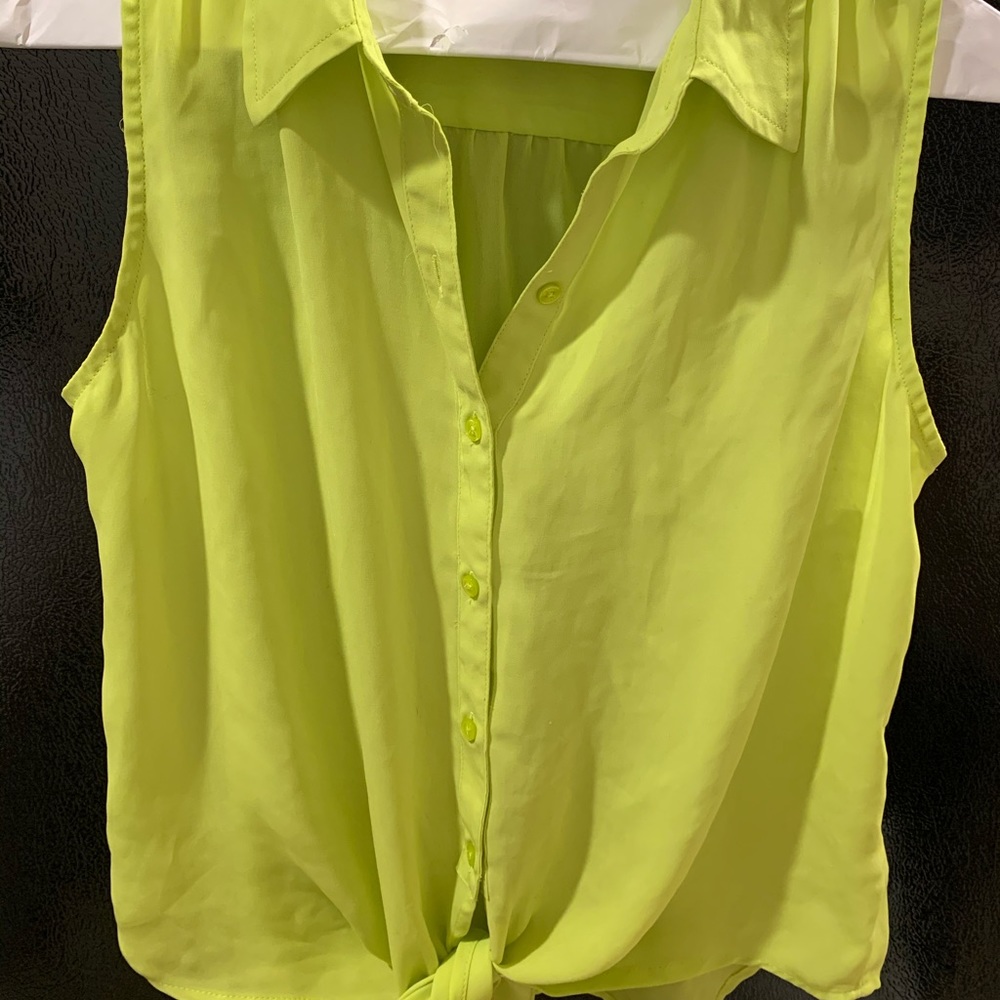 Lime green express blouse